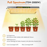 【Clearance Sale】Mars Hydro TSW 2000W Full Spectrum LED Grow Light for Indoor Tent Box Veg Bloom