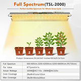 Mars Hydro TSL 2000W SET LED Grow Light Veg Flower Plant Growth Lamp Replace HPS HID