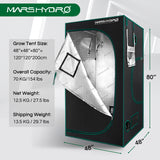 120x120x200cm Indoor Grow Tent Kit Dark Room Hydroponic 1680D Mylar Non Toxic Box