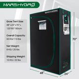 【Clearance Sale】120x60x180cm Indoor Grow Tent Kit Dark Room Hydroponic 1680D Mylar Non Toxic Box