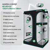 Mars Hydro 120x90x180cm Indoor Grow Tent 2in1 Box Mylar Dark Room for Hydroponics Bud Seed Veg Flower Plant