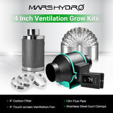 Mars Hydro 4/6 Inch Inline Fan Carbon Filter Ventilation Grow Kits For Grow Room