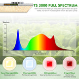 【New Stock Arrived】Mars Hydro TS 3000W LED Grow Lights Full Spectrum Plant Lamp Indoor Veg Flower