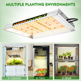 Mars Hydro TS 600W Led Grow Lights+Indoor Grow Tent Hydroponics Grow Kits Veg Flower Combo