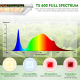 【Flash Sale ⚡】TS 600W LED Grow Light Full Spectrum Hydroponics Indoor Lamp for Veg Flower All Stages Plants