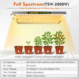 MARS HYDRO TSW 2000 Led Grow Lights 4x4ft Coverage Full Spectrum Indoor Plants Grow